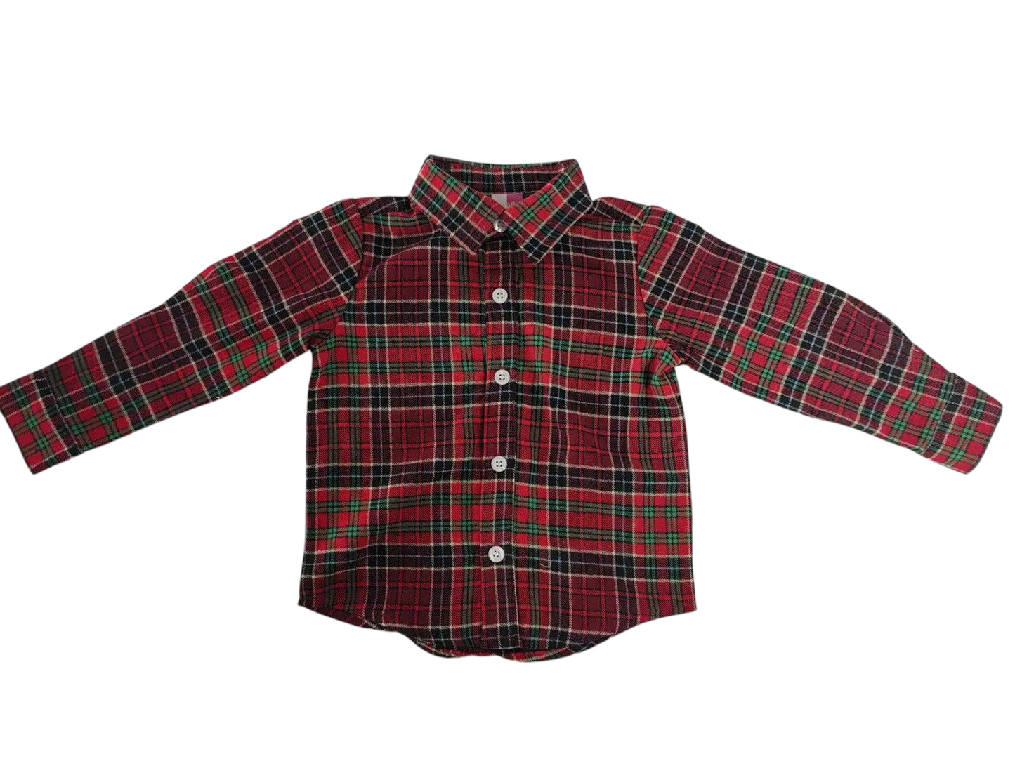 Christmas Plaid Button Down