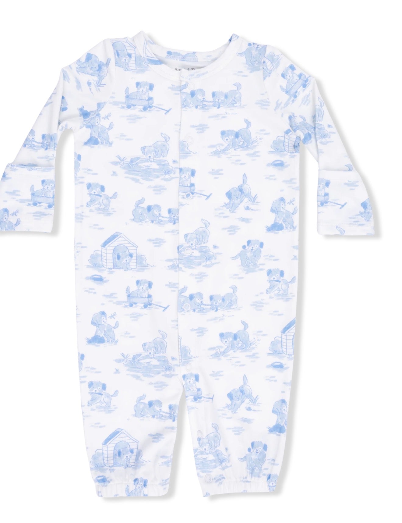 Blue Toile Puppy Converter Gown