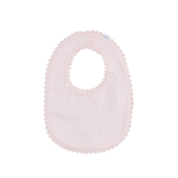 Pink Check Bib