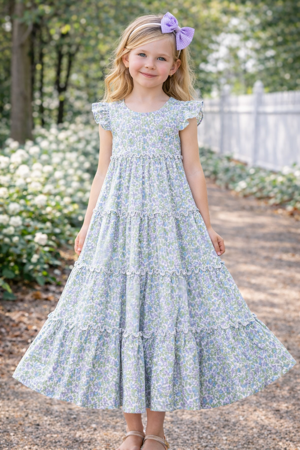 Lilac Floral Maxi Dress