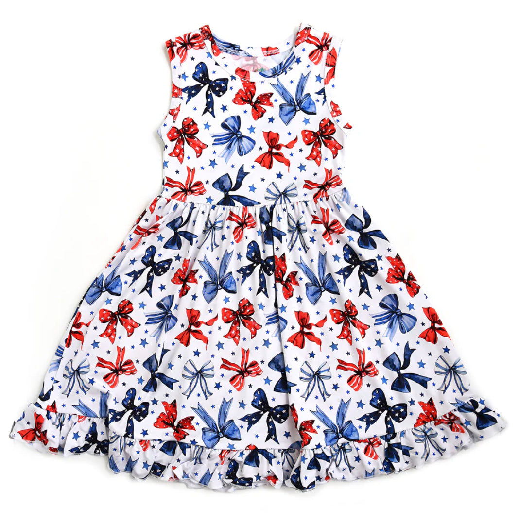 Stars + Bows Twirl Dress
