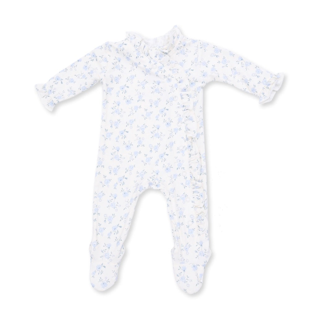 Rose Briar Kimono Ruffle Snap Footie