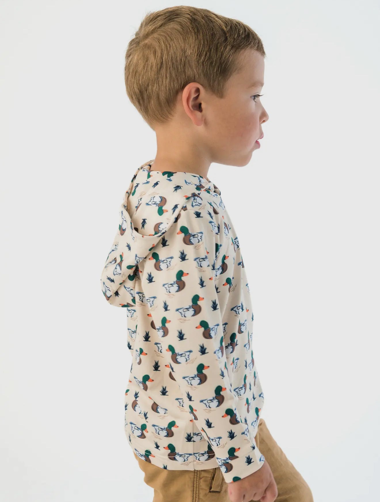 Boys Mallard Marsh Performance Hooded Shirt
