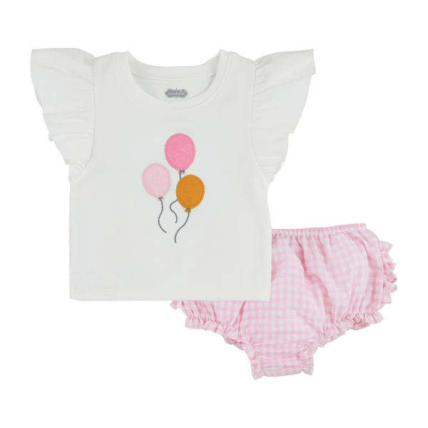 Balloon Ruffle Pinafore Set