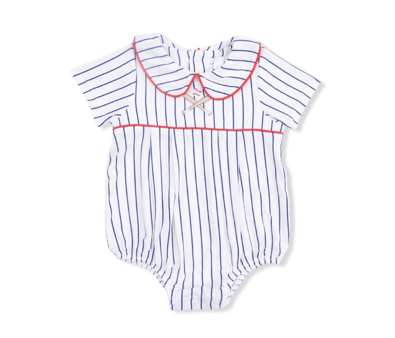 Baseball Stripe Classic Box Pleat Bubble