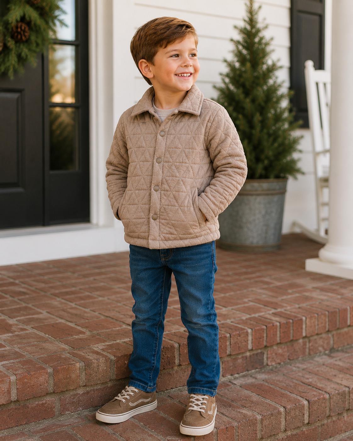 Tan Quilted Jacket