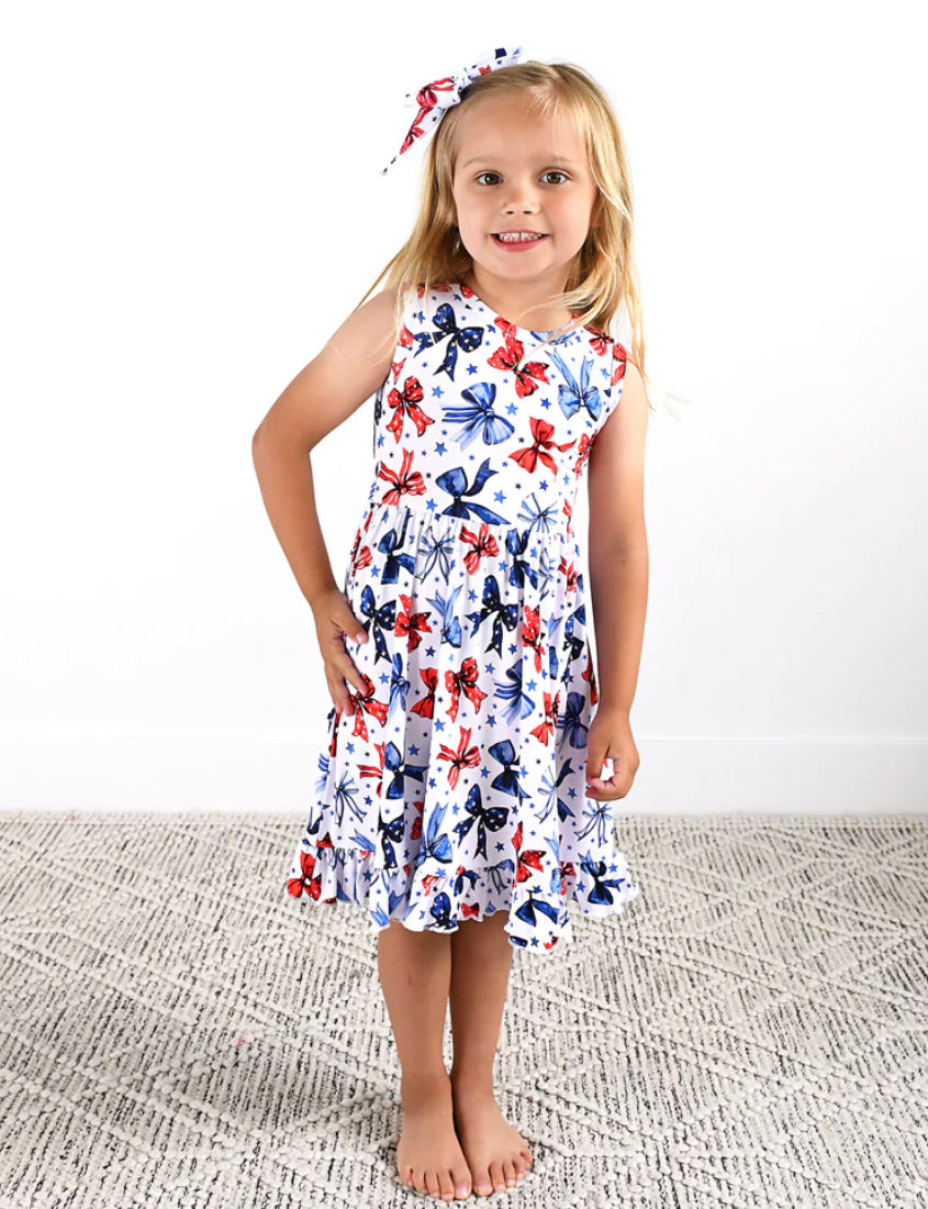 Stars + Bows Twirl Dress