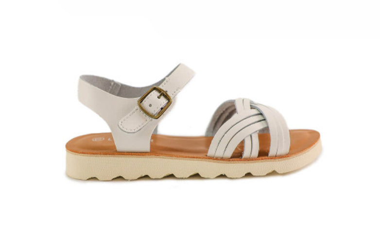 Braided White Sandal