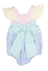 Color Block Bow Back Bubble