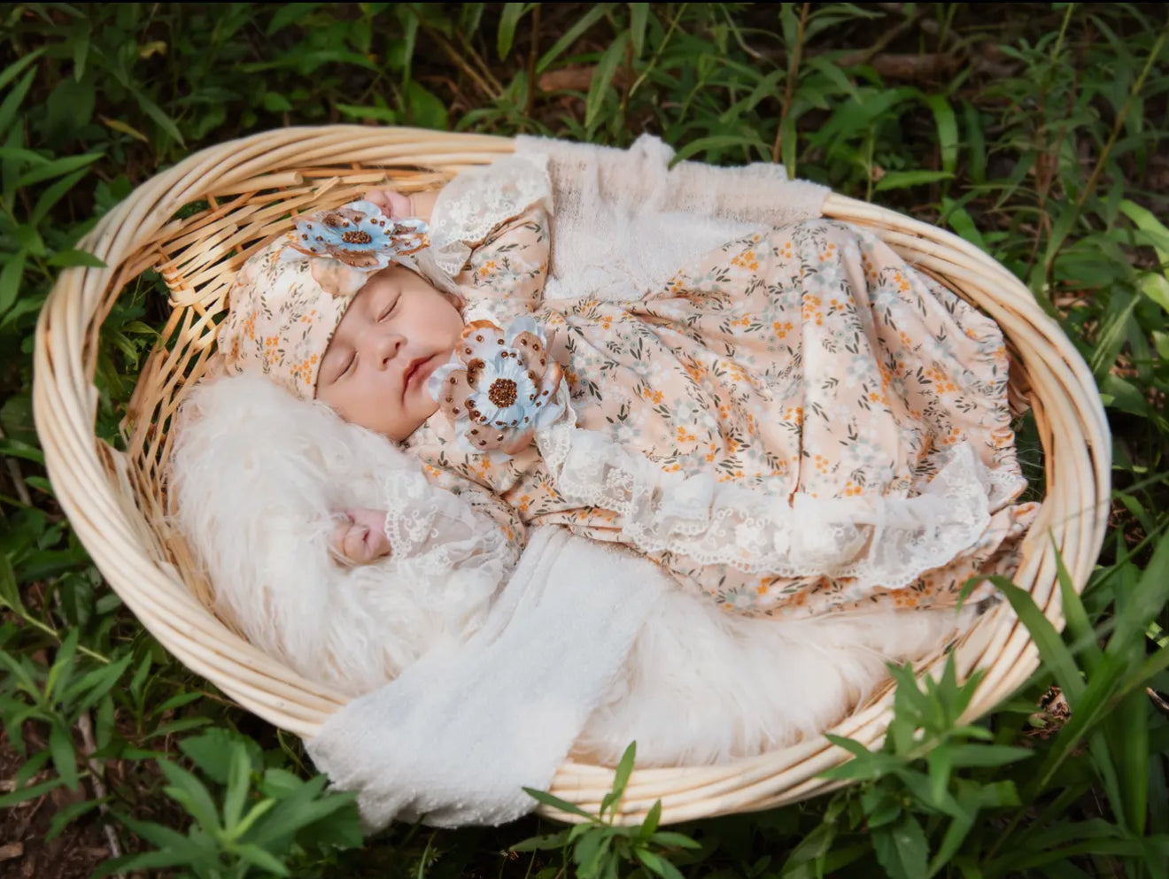 Haute Baby Ava’s Garden Gown With Matching Headband