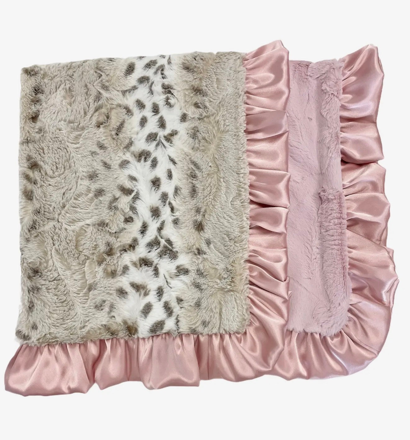 Dusty Pink Snowcat Luxe Cuddle Blanket