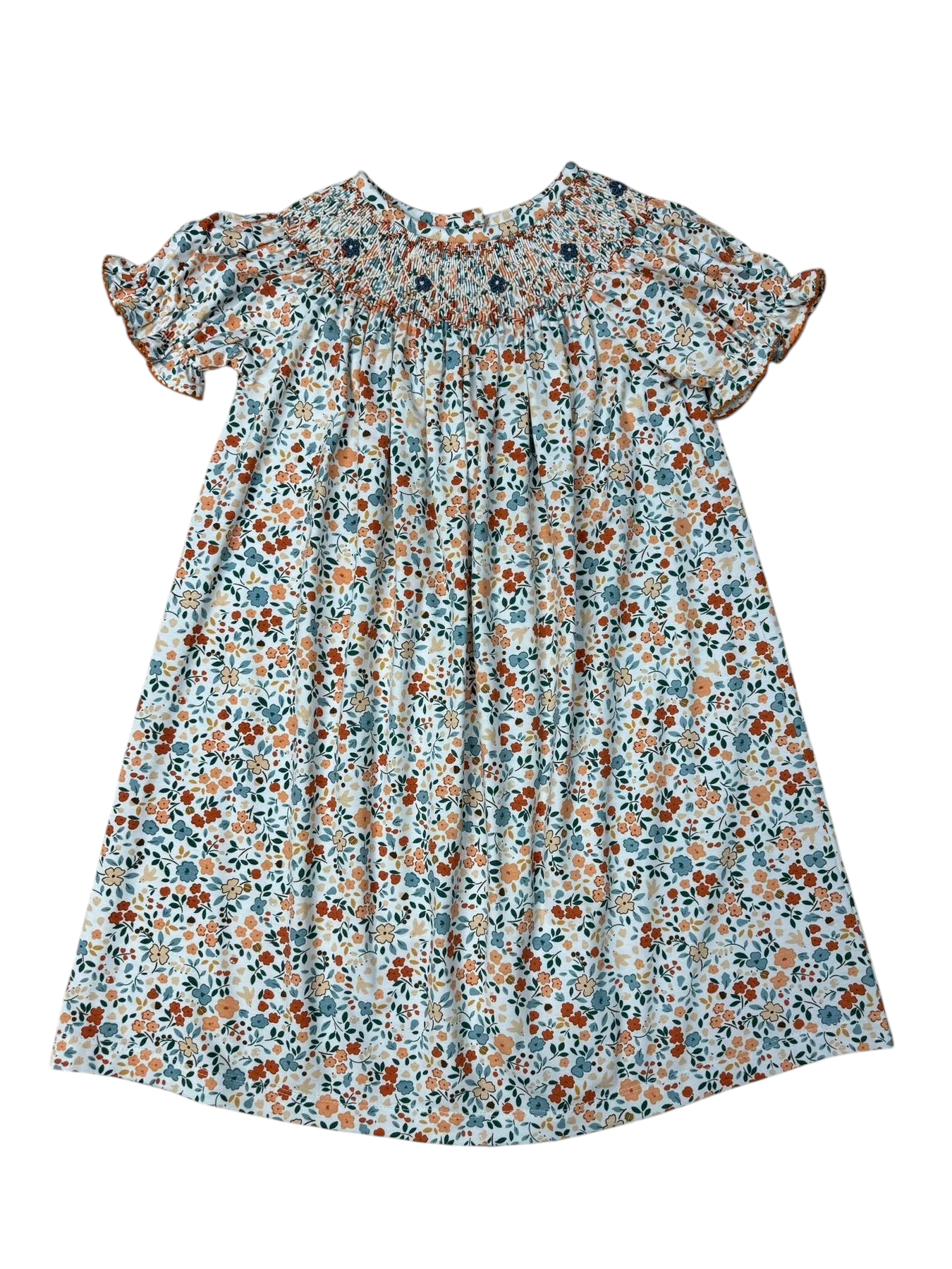 Autumn Blooms Smock Dress