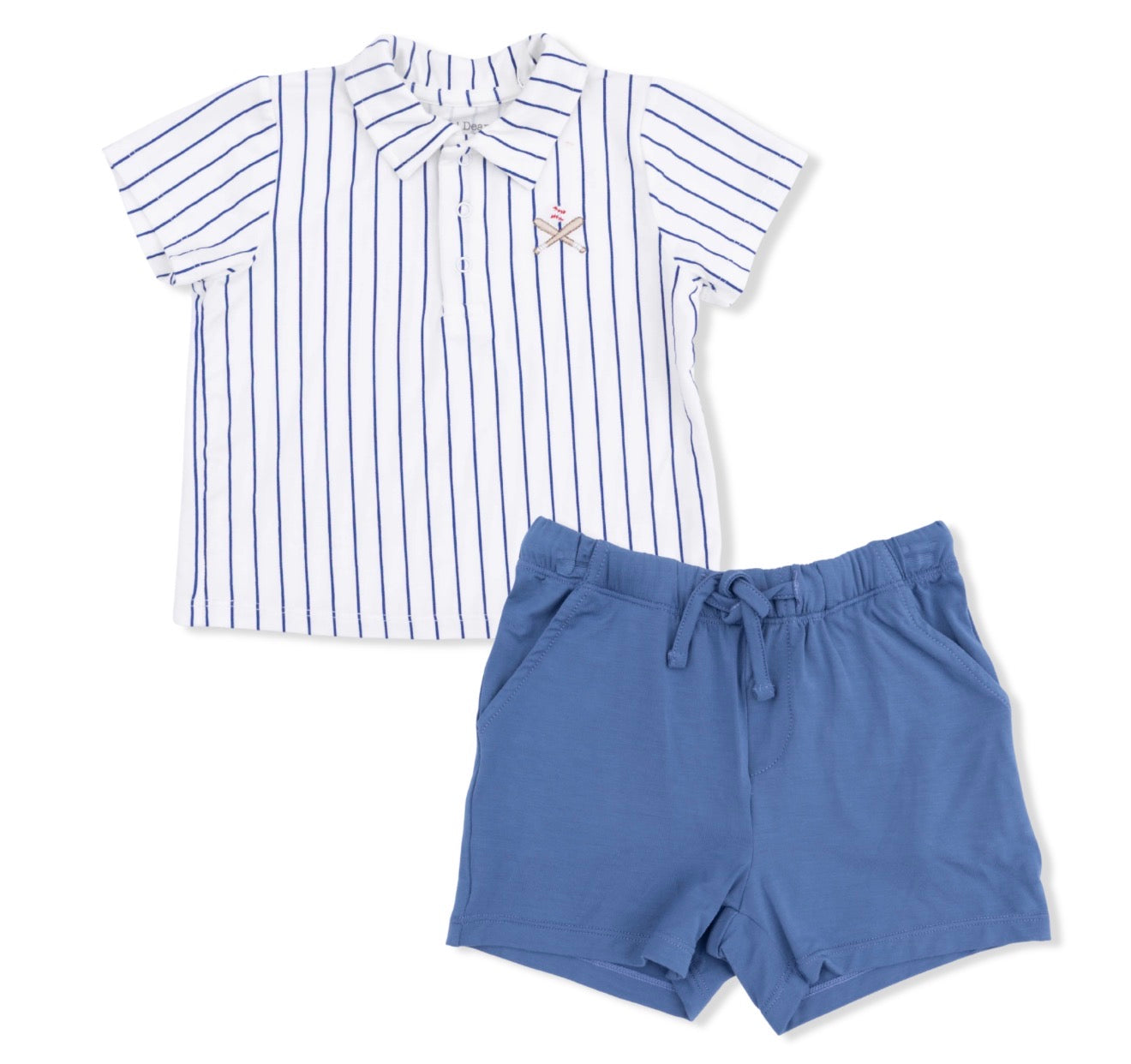 Baseball Stripe Polo With Shorts