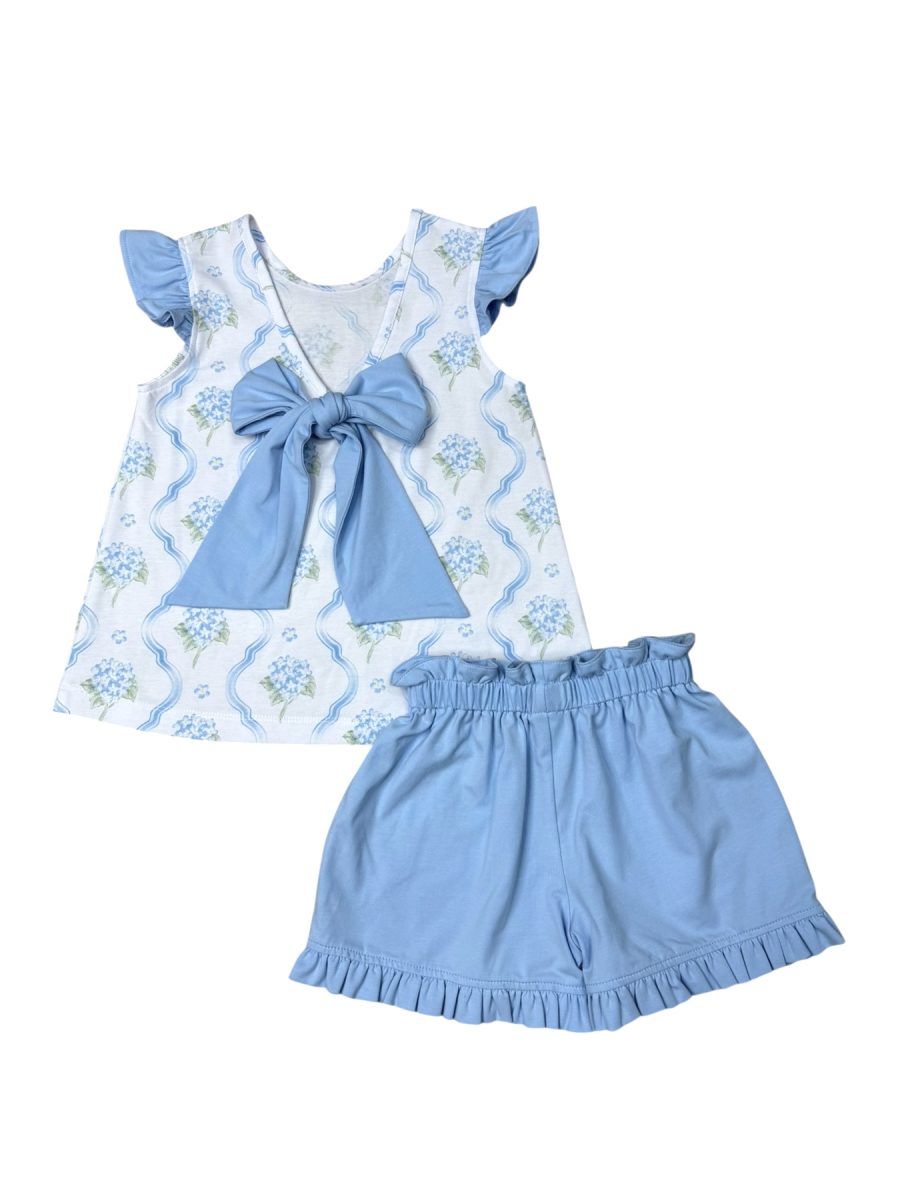 Blue Hydrangea Short Set