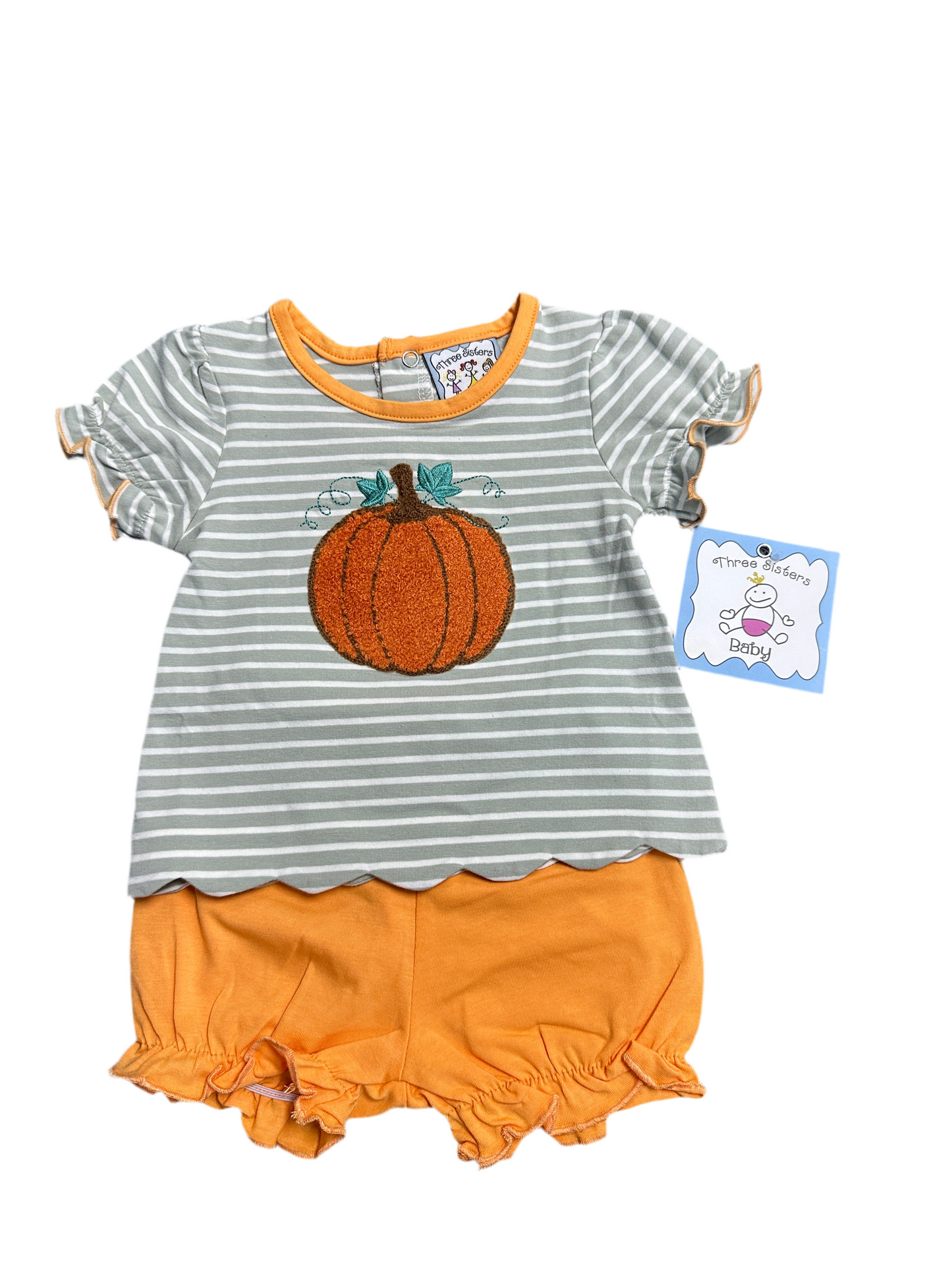 Pumpkin Girls Bloomer Set