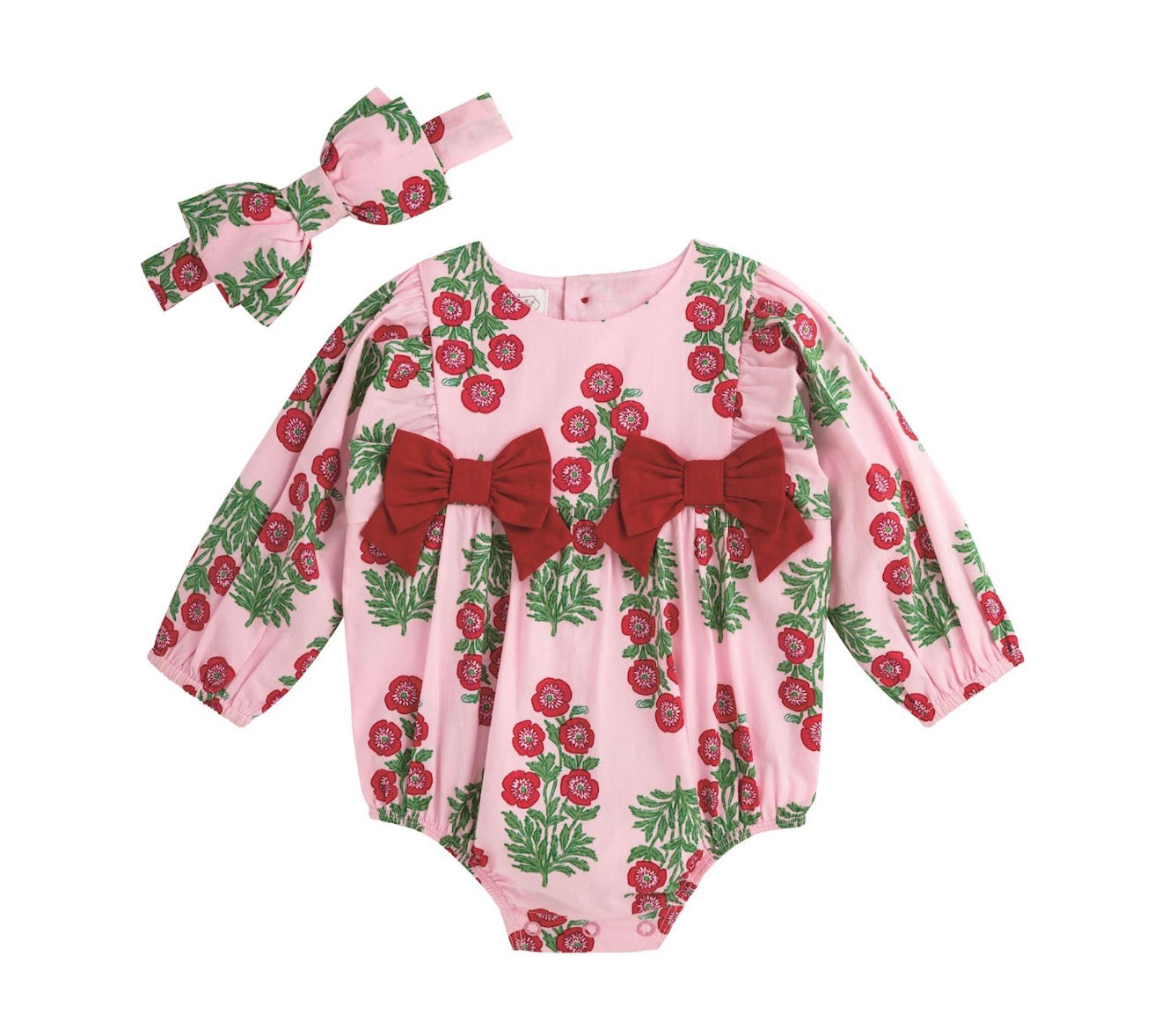 Christmas Block Bubble With Headband