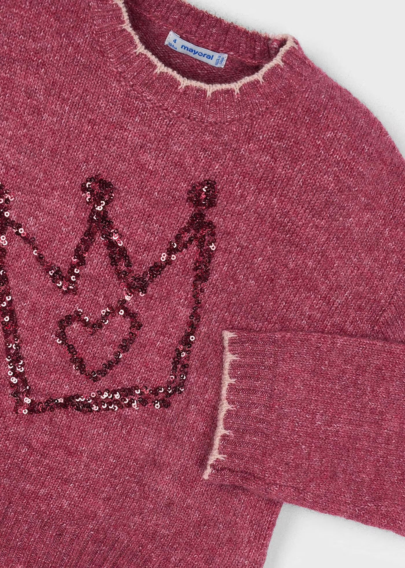 Sequin Crown Sweater