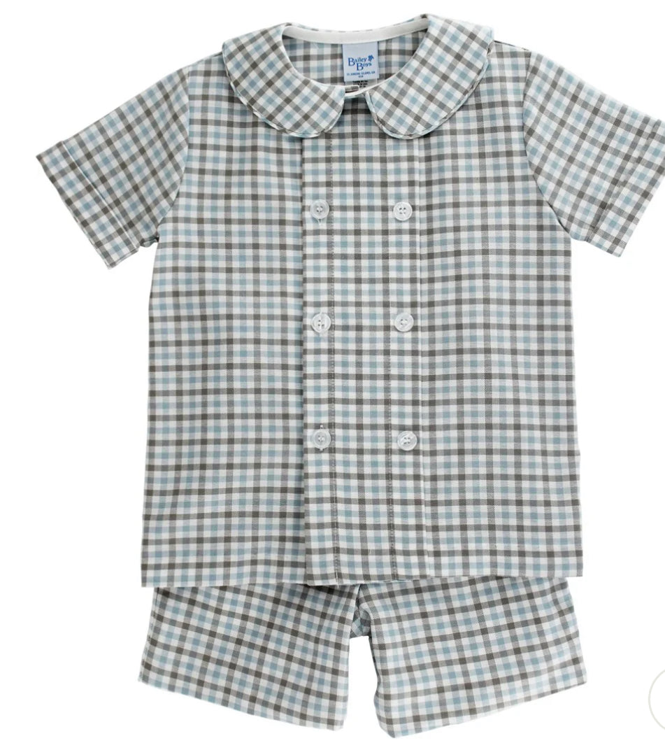 Pigeon Plaid Short Set