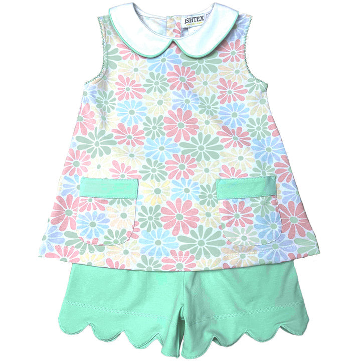 Retro Flower Girl’s Short