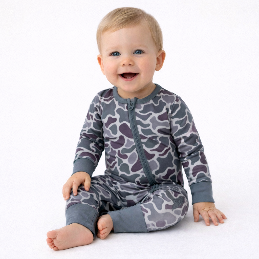 Camo 2way Zip Romper
