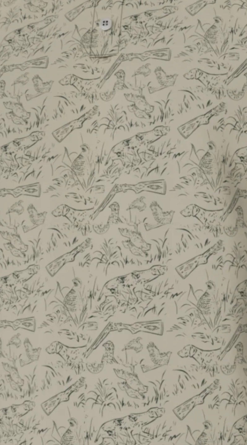 Youth Performance Polo Pointer Pattern -Cloud Cream