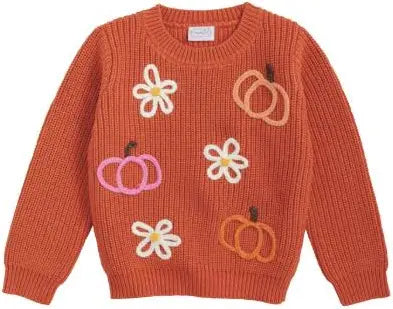 Pumpkin Flower Crewneck Sweater