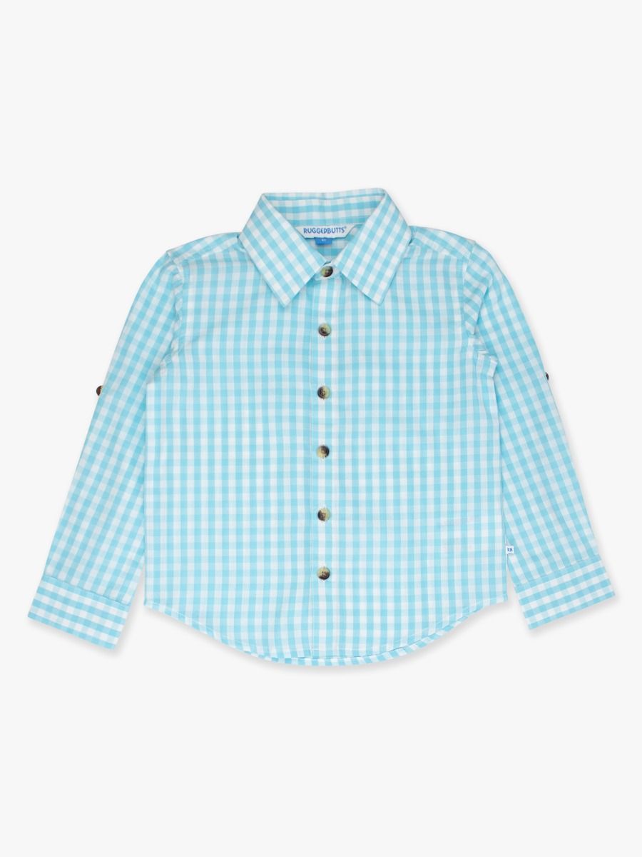 Classic Blue Breeze Gingham Ling Sleeve