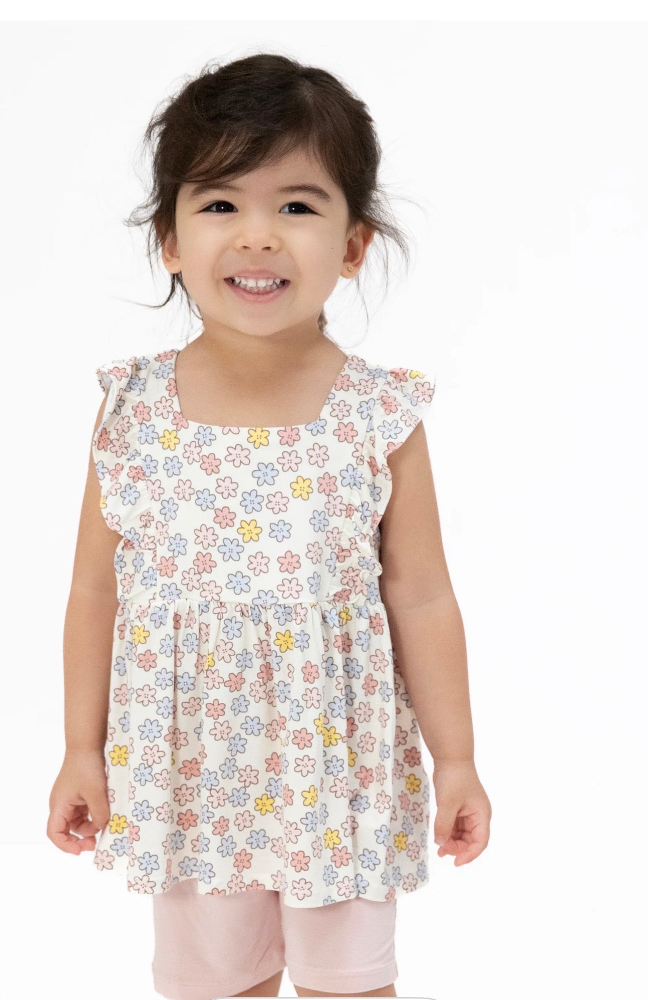 Sarah Floral Ruffle Tank and Short Set
