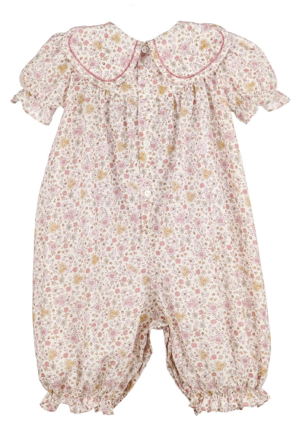 Pink Floral Long Romper