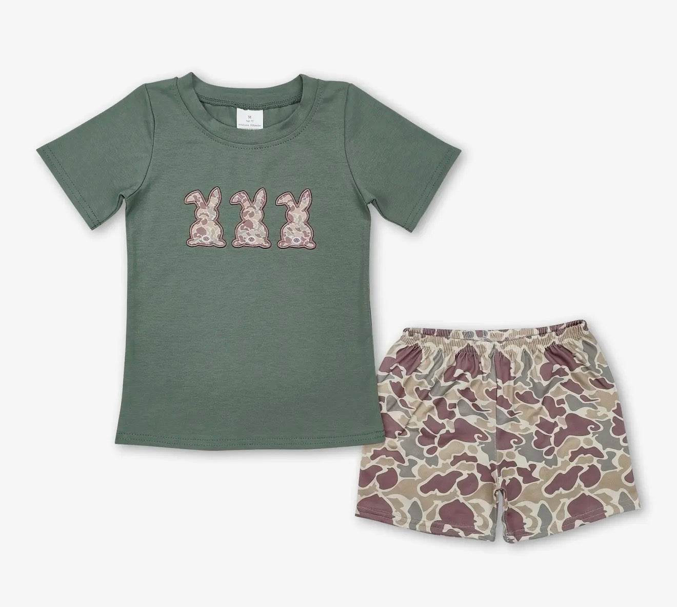 Camo Bunny Top Camo Shorts