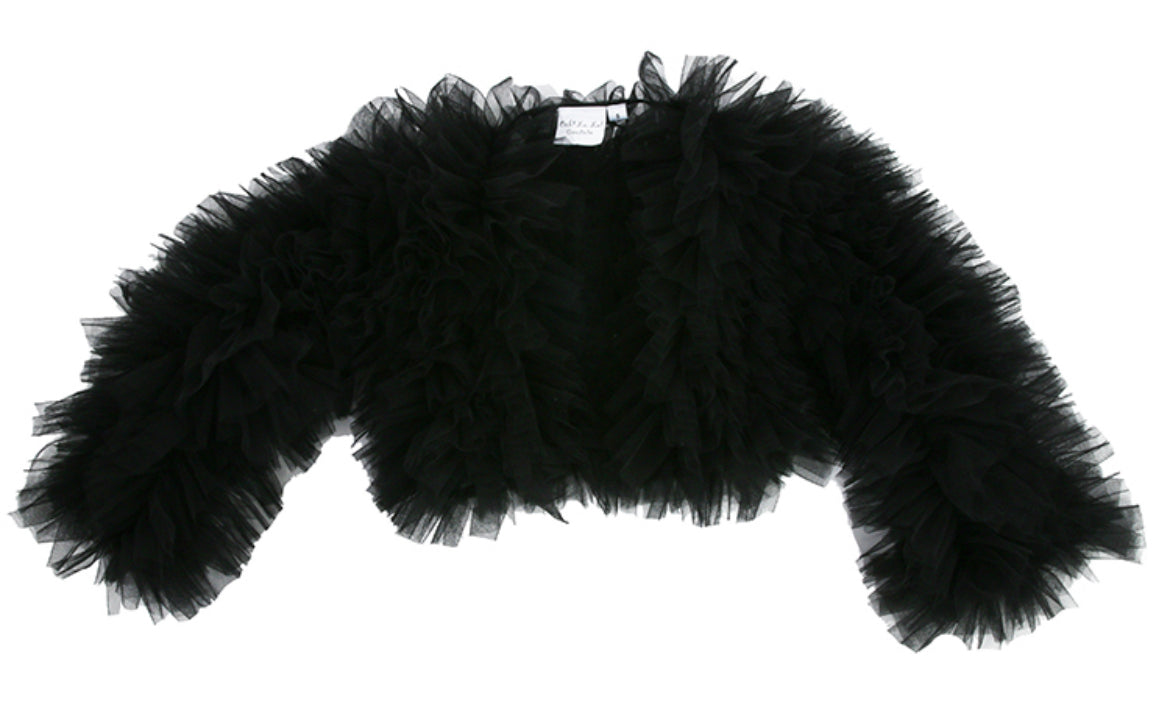 Black Tulle Ruffle Jacket