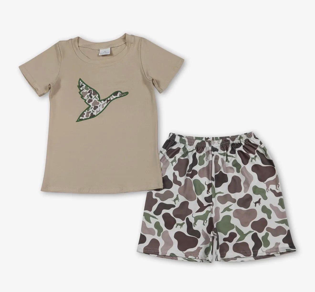 Camo Duck Top Camo Shorts