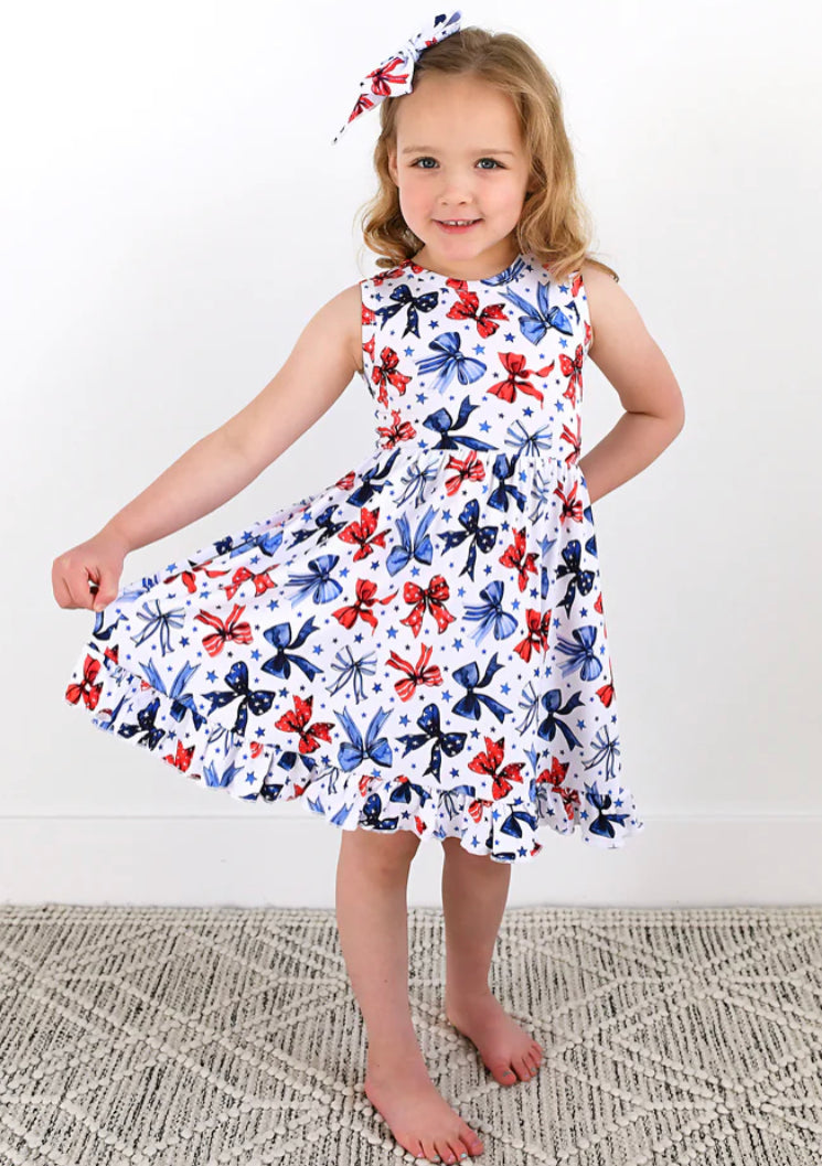 Stars + Bows Twirl Dress