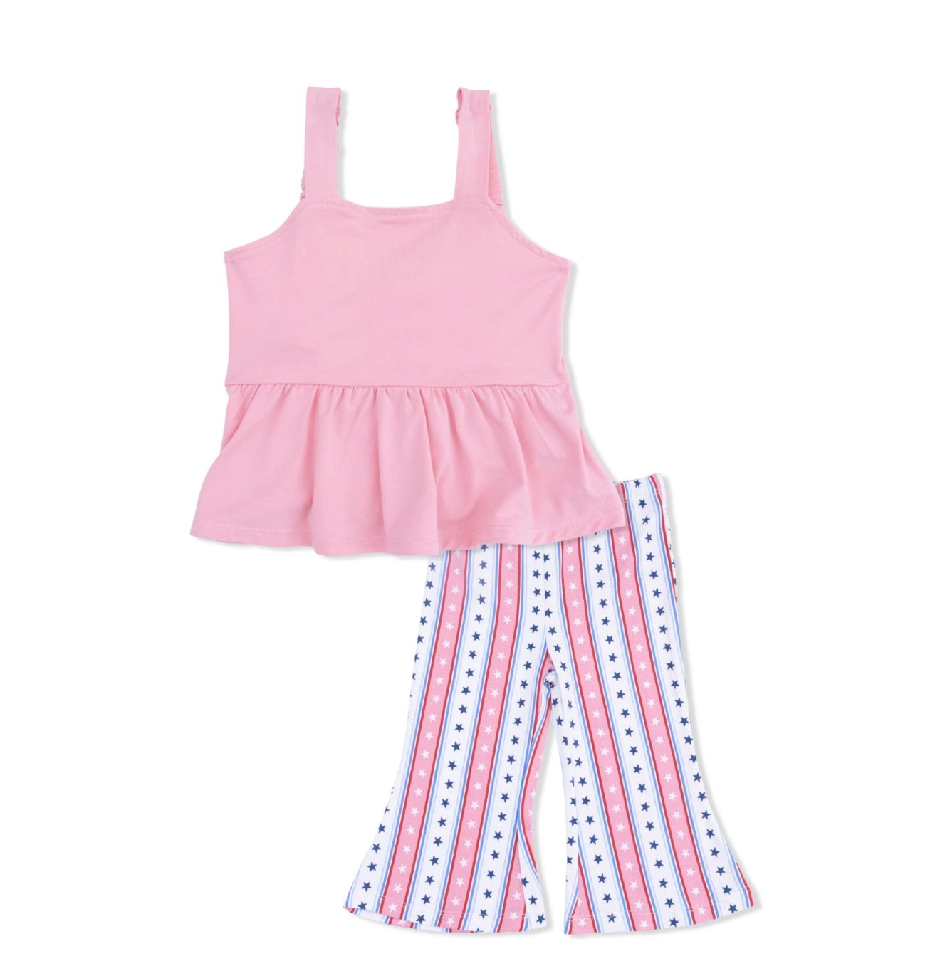 Stars And Stripes - Peplum Tank With Baby Bells