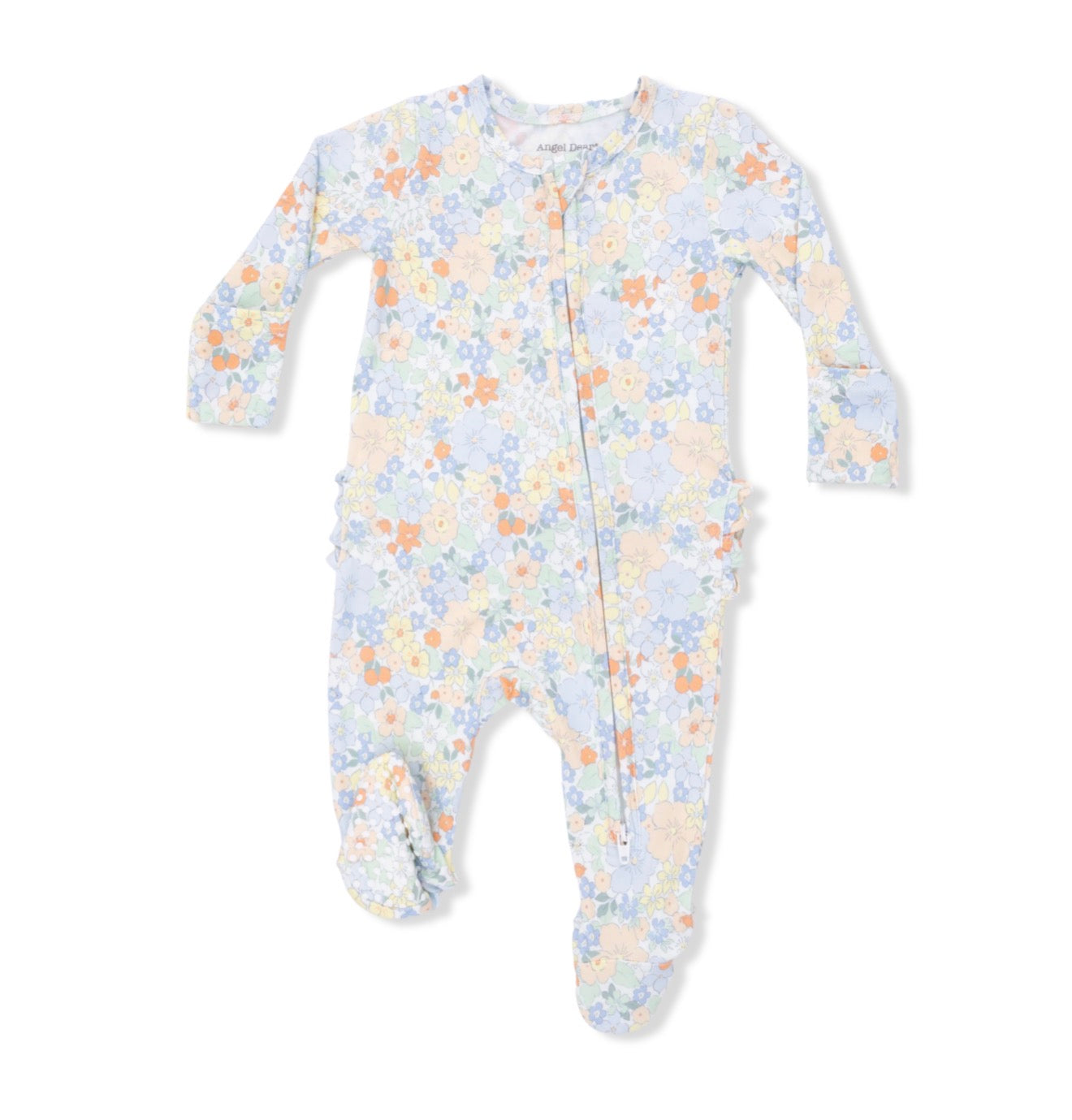 Georgia Floral 2 Way Ruffle Back Zipper Footie