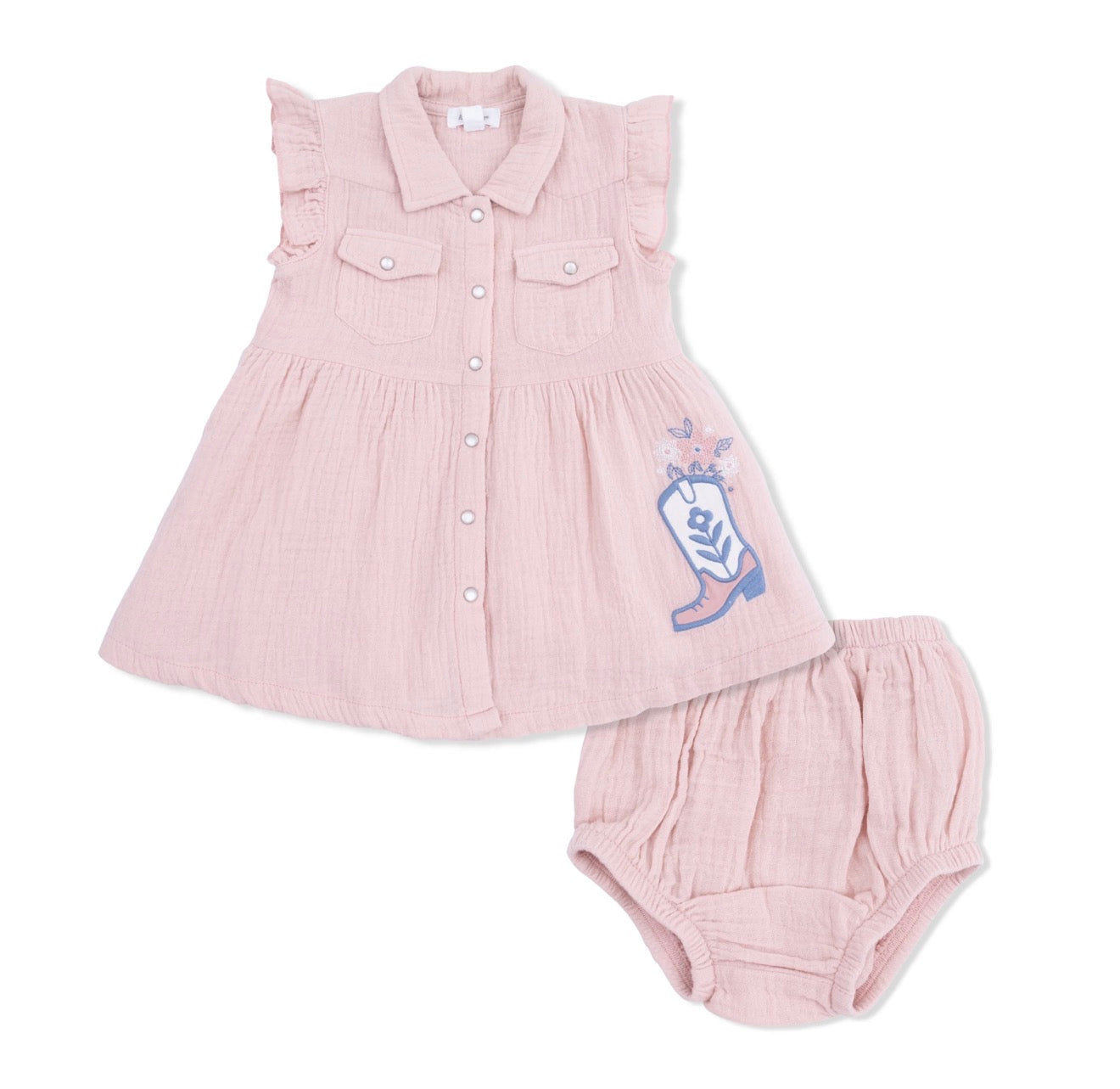 Yee Haw Cowgirl - Western Pearl Dress With Bloomers