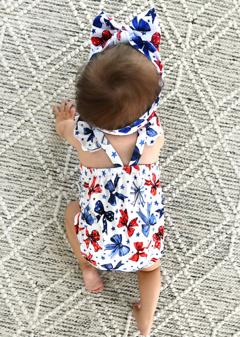 Stripes + Bows Button Bubble