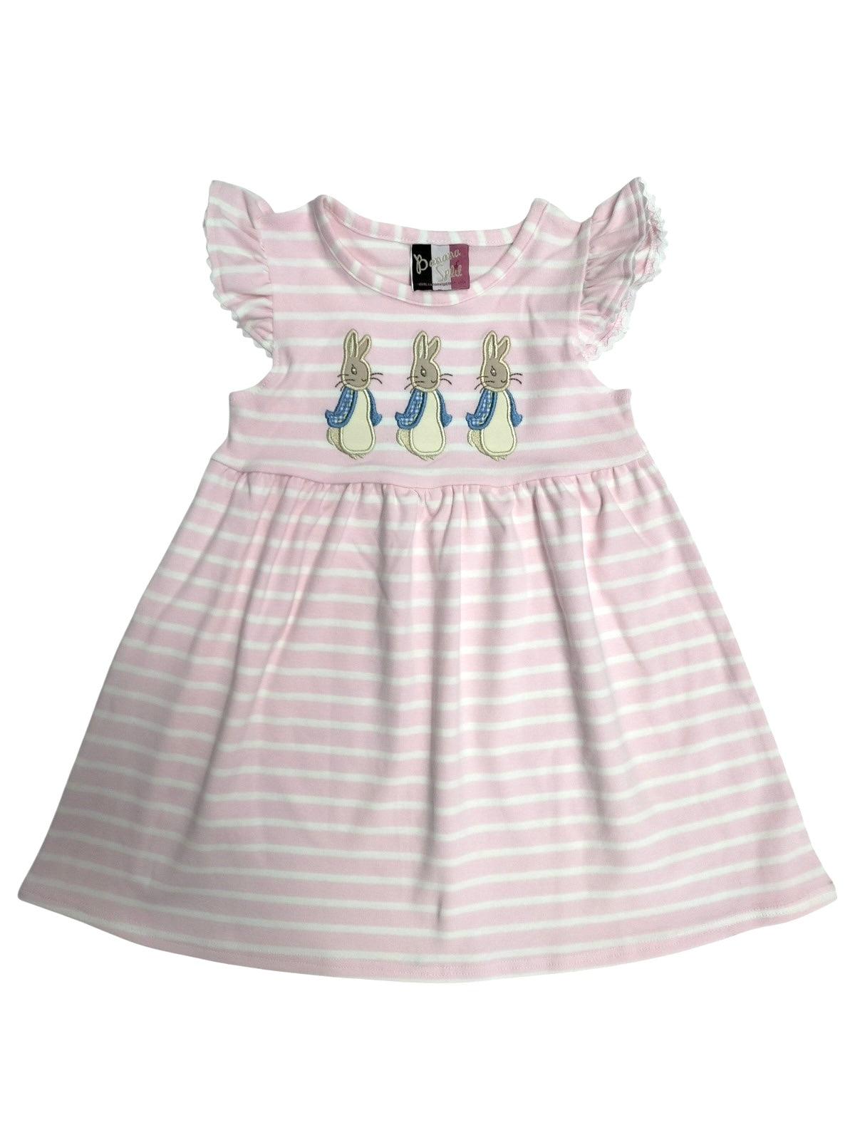 Peter Rabbit Appliqué Pink Striped Dress
