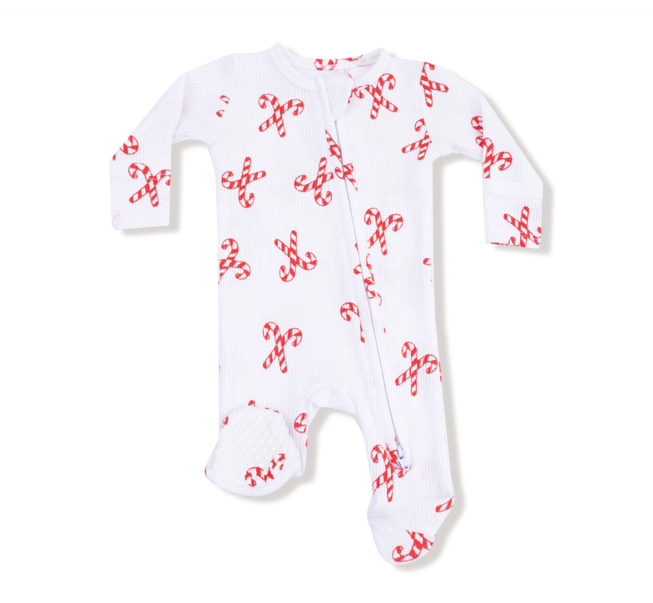 Candy Cane 2 Way Zipper Footie