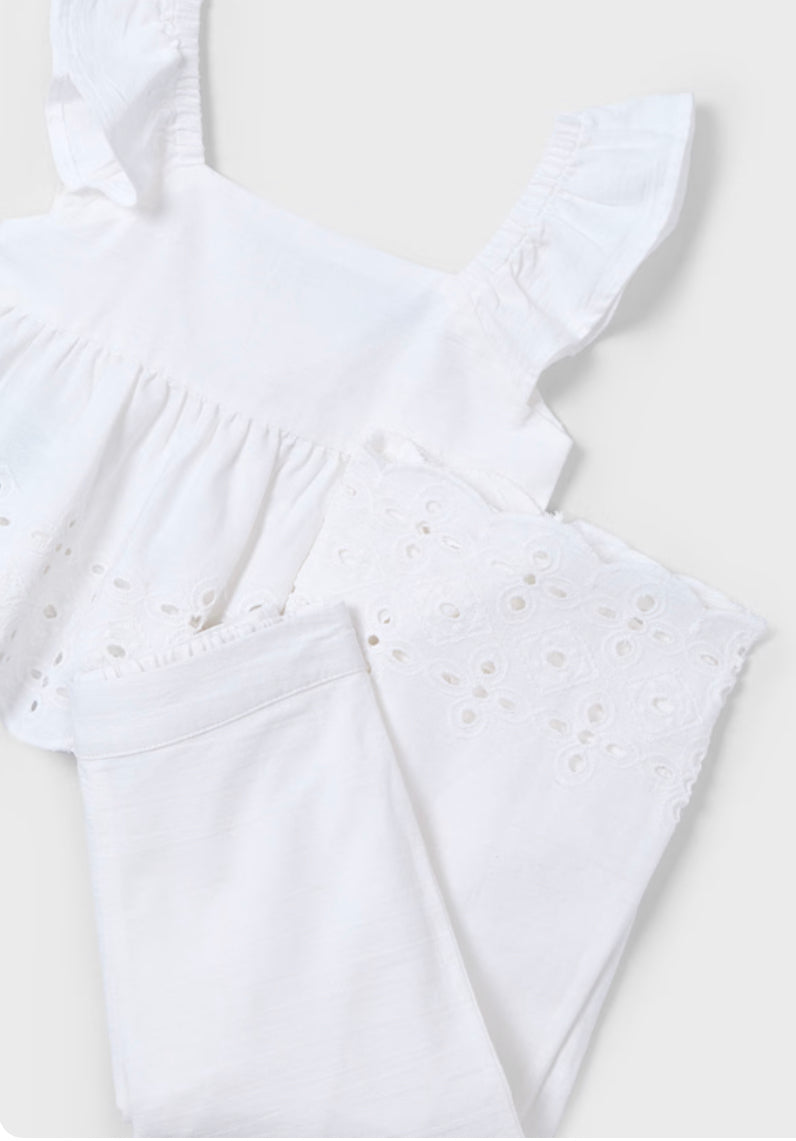 White Eyelet Lace Set