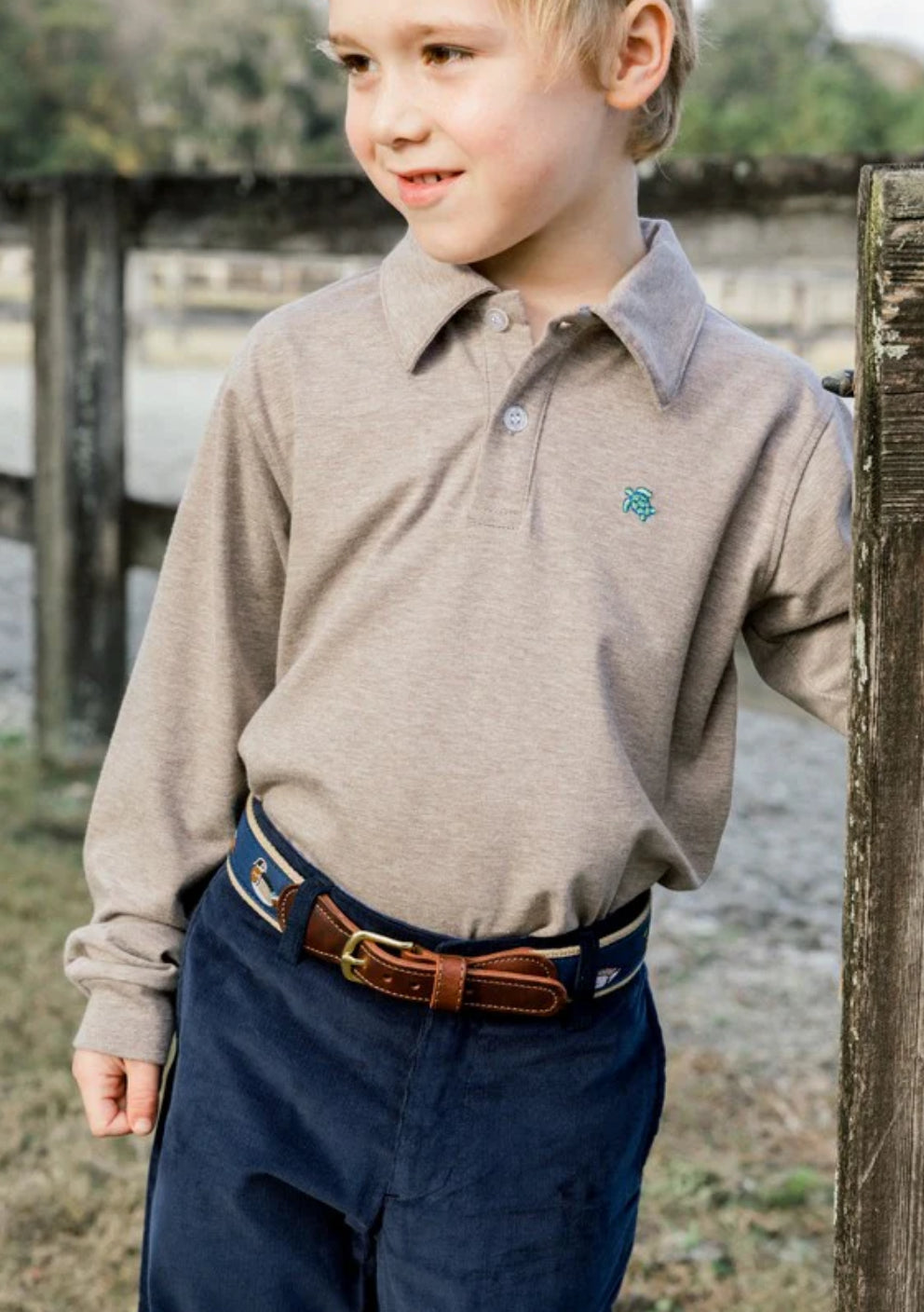 Long Sleeve Bark Polo