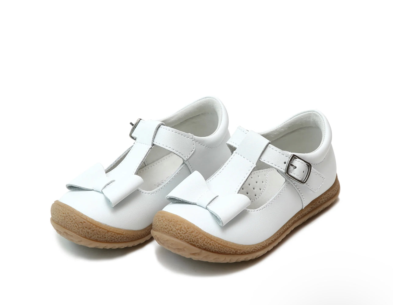 Emma Bow Classic White T Strap Mary Jane