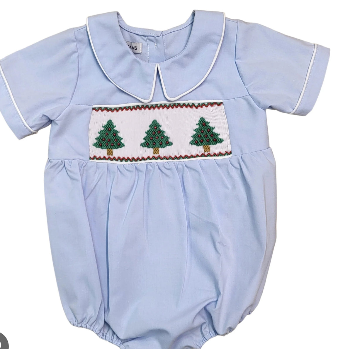 Boy Christmas Tree Embroidered Bubble