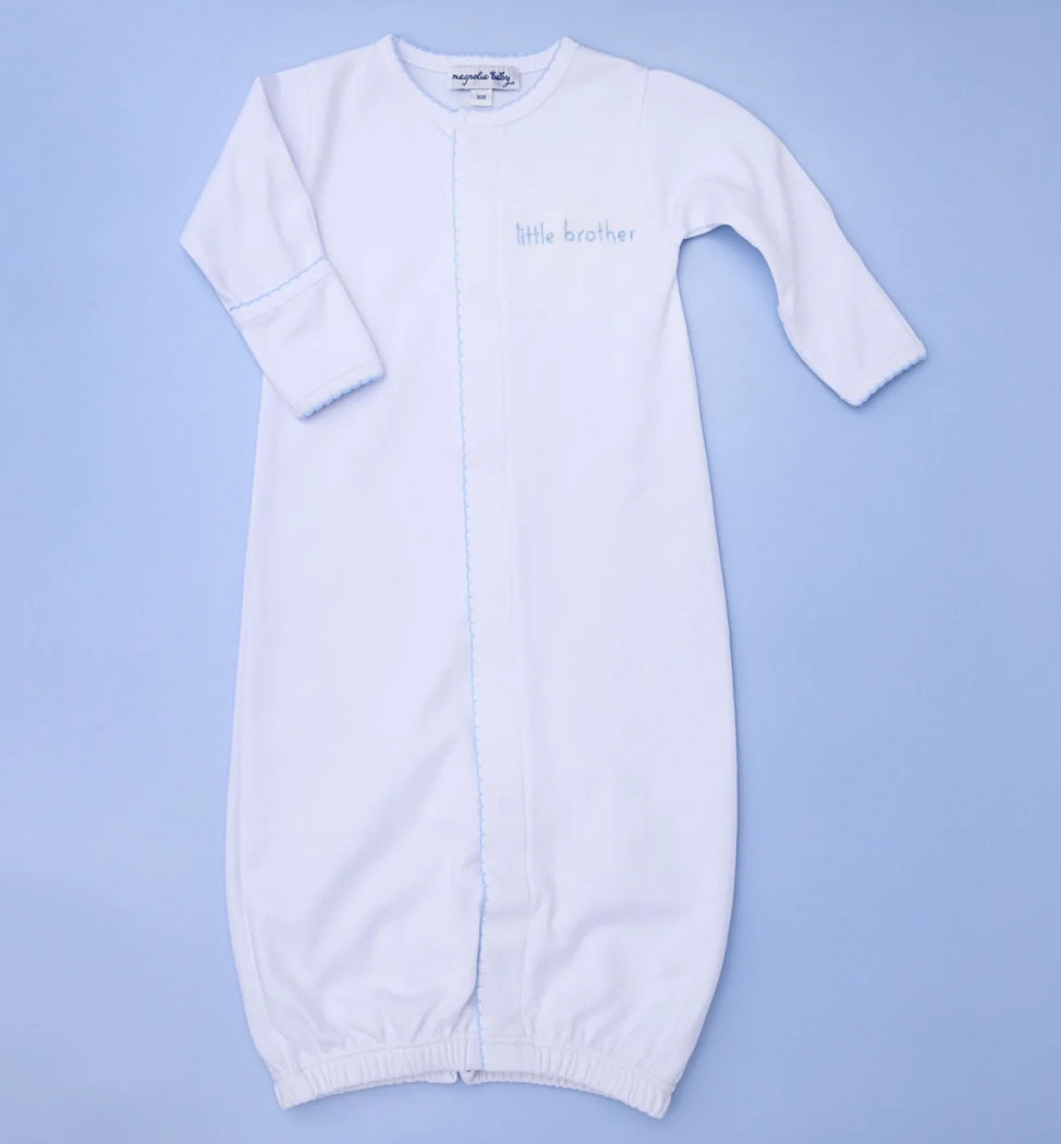 Little Brother Embroidered Gown/Converter