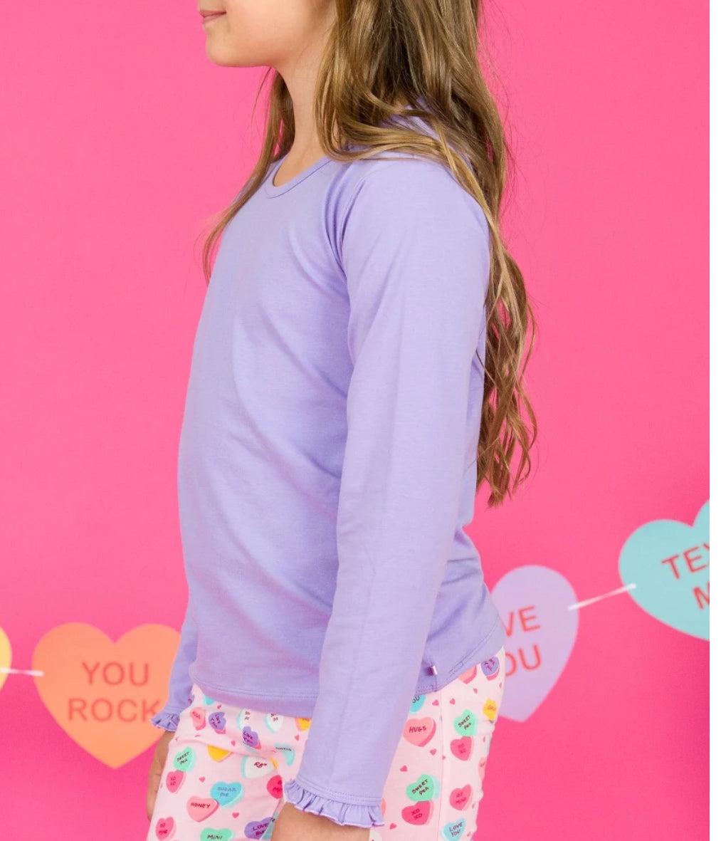 Wisteria LS Ruffle Layering Tee