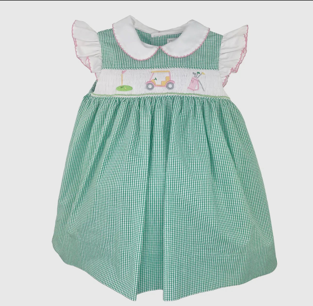 Dress With Ruffle Sleeve Gold Themed Embroidery