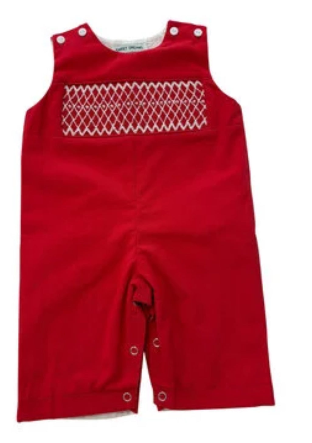 Red Smocked Romper