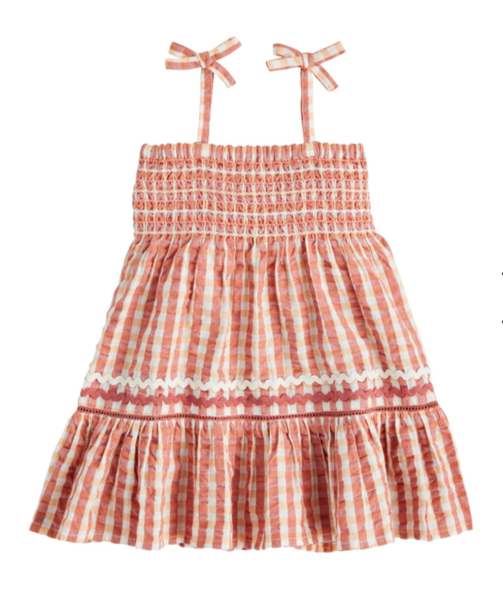 Smocked Check Dress