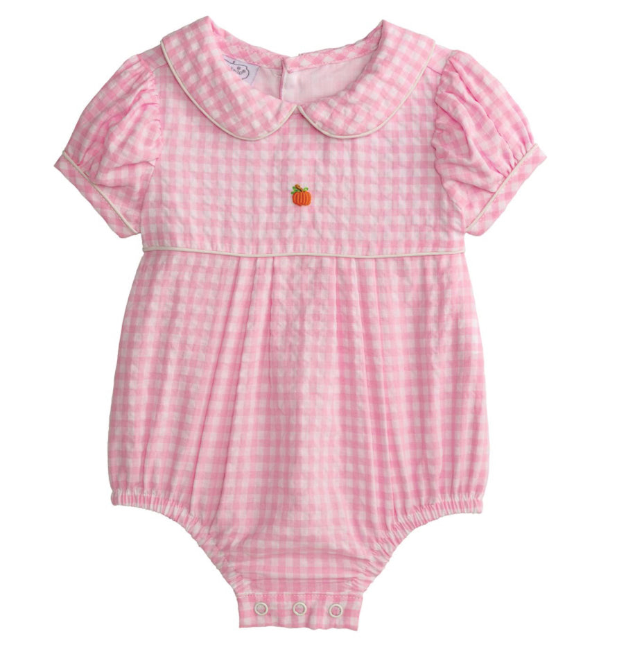 Pink Gingham Pumpkin Bubble