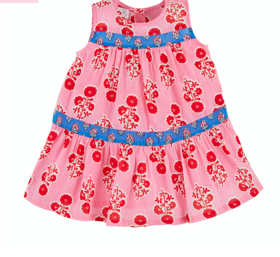 Mixed Print Floral Dress